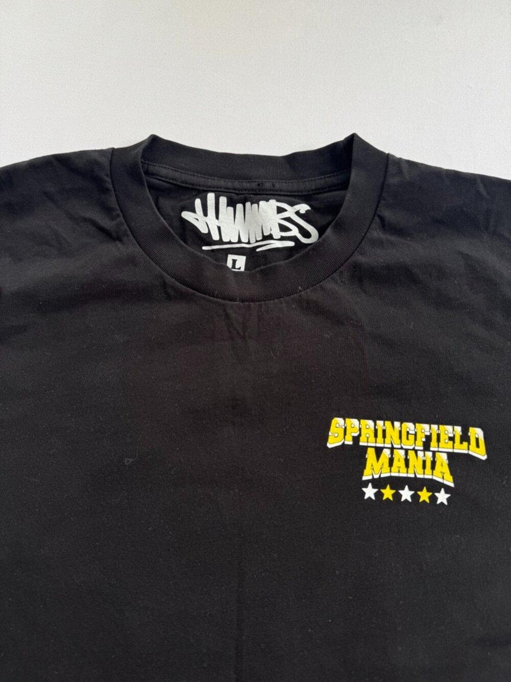 Thumbs Design Springfield Mania Simpsons Wrestling Graphic Tee - Men’s L